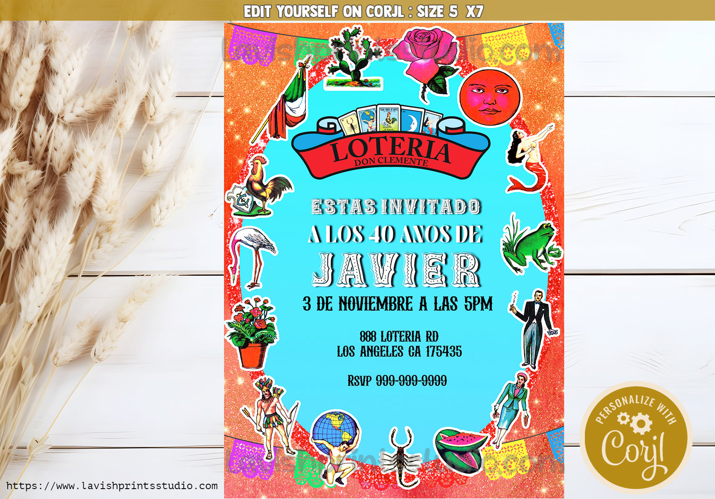 Loteria Birthday Invitation, EDITABLE, Loteria Theme Party, Invitaciones Loteria, Mexican Theme Invites, Mexican Idea Party, Loteria Invite, Invitaciones Noche Mexicana, Loteria Invitaciones